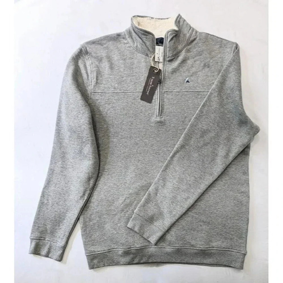 Tailor Vintage Men's CVC Quarter Zip Light Fleece Gray Size S (MSRP $118) - Picture 3 of 4